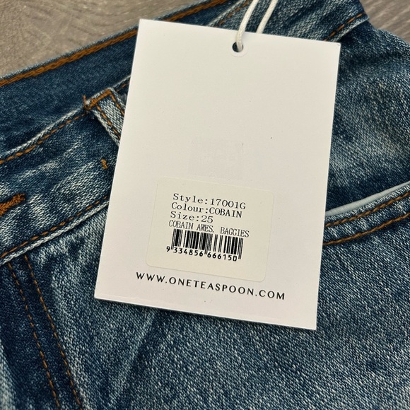 Revolve One Teaspoon Boyfriend Awesome Baggies Jeans Distressed straight leg 25 - Picture 13 of 16